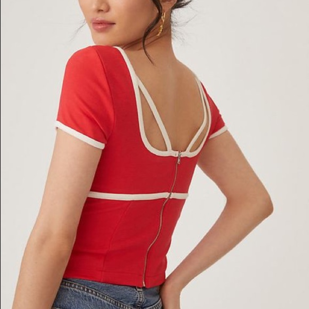 NWT Anthropologie Maeve Sweetheart Ponte Top XL